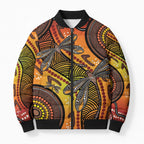 Australian Dragonfly Indigenous Art Bomber Puffer Jacket