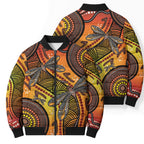 Australian Dragonfly Indigenous Art Bomber Puffer Jacket