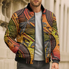 Australian Dragonfly Indigenous Art Bomber Puffer Jacket