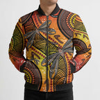 Australian Dragonfly Indigenous Art Bomber Puffer Jacket