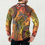 Australian Dragonfly Indigenous Art Button Sweatshirt
