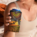 Australian Dragonfly Indigenous Art 4 in 1 Can Cooler Tumbler