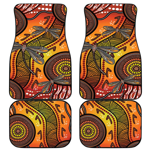 Australian Dragonfly Indigenous Art Car Mats