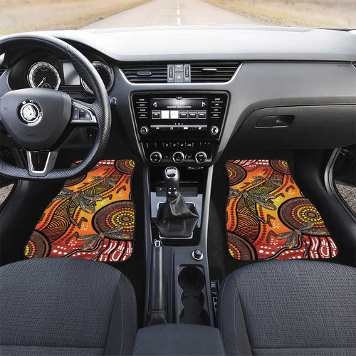 Australian Dragonfly Indigenous Art Car Mats