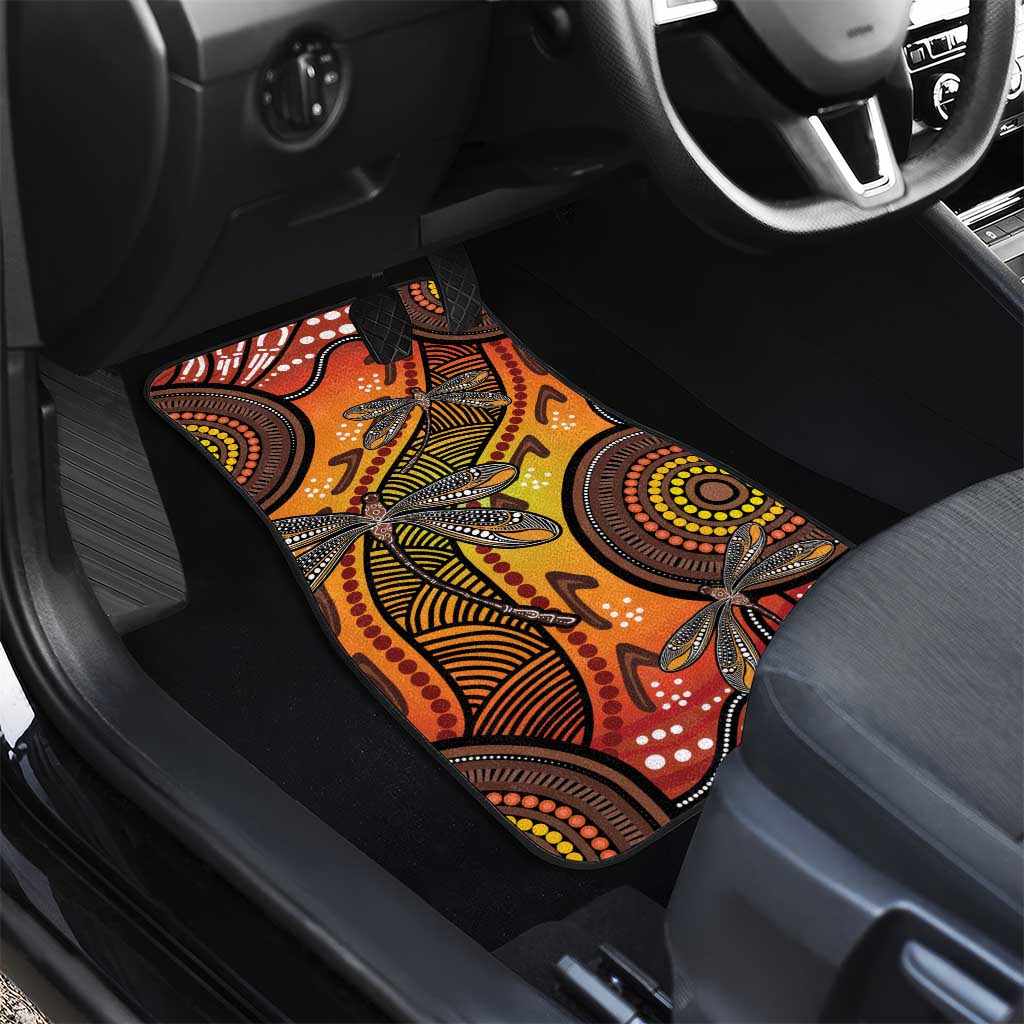 Australian Dragonfly Indigenous Art Car Mats