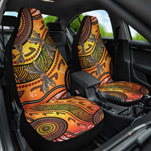 Australian Dragonfly Indigenous Art Car Seat Cover