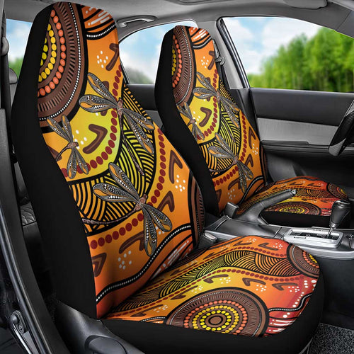 Australian Dragonfly Indigenous Art Car Seat Cover