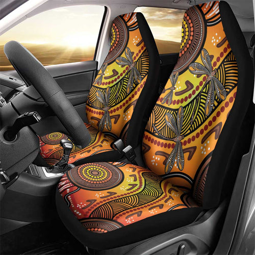 Australian Dragonfly Indigenous Art Car Seat Cover