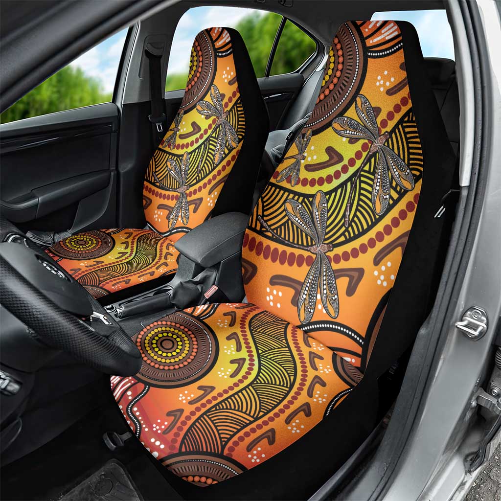 Australian Dragonfly Indigenous Art Car Seat Cover