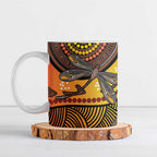 Australian Dragonfly Indigenous Art Ceramic Mug