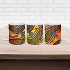 Australian Dragonfly Indigenous Art Ceramic Mug