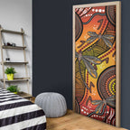 Australian Dragonfly Indigenous Art Door Cover