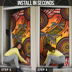 Australian Dragonfly Indigenous Art Door Cover
