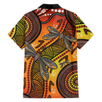Australian Dragonfly Indigenous Art Family Matching Summer Maxi Dress and Hawaiian Shirt