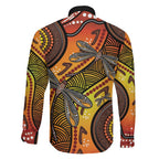 Australian Dragonfly Indigenous Art Family Matching Summer Maxi Dress and Hawaiian Shirt