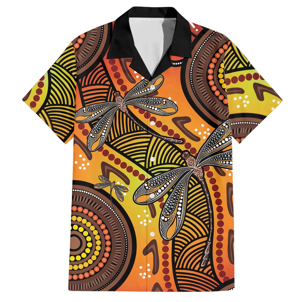 Australian Dragonfly Indigenous Art Hawaiian Shirt