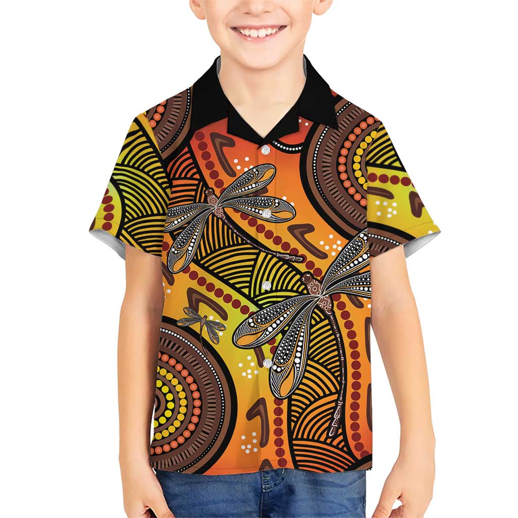 Australian Dragonfly Indigenous Art Hawaiian Shirt