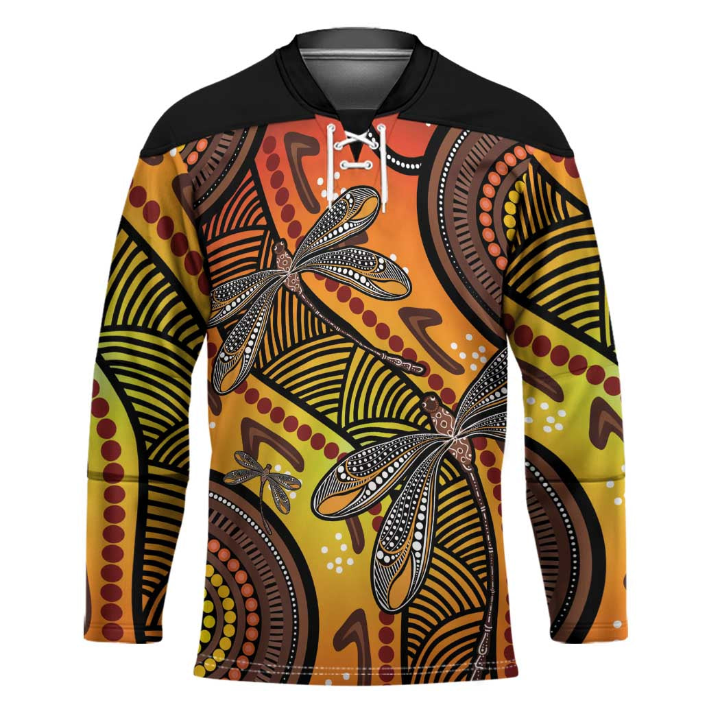 Australian Dragonfly Indigenous Art Hockey Jersey