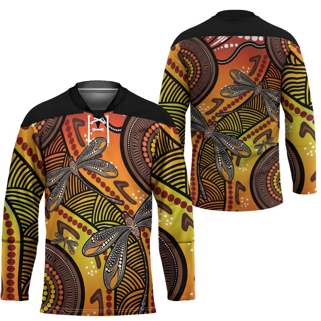 Australian Dragonfly Indigenous Art Hockey Jersey