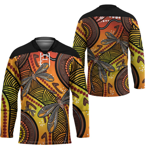 Australian Dragonfly Indigenous Art Hockey Jersey