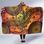 Australian Dragonfly Indigenous Art Hooded Blanket