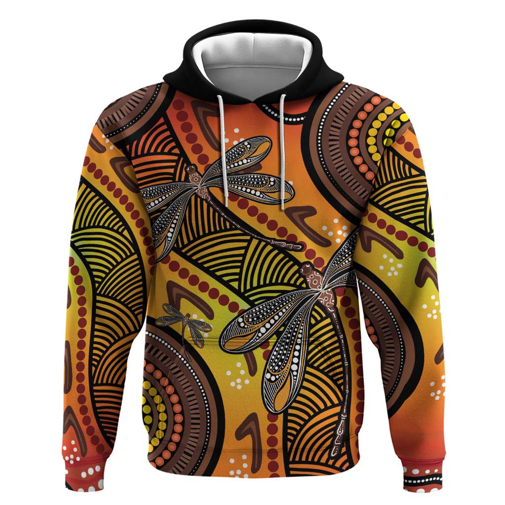 Australian Dragonfly Indigenous Art Hoodie