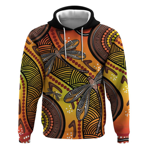 Australian Dragonfly Indigenous Art Hoodie