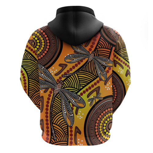 Australian Dragonfly Indigenous Art Hoodie