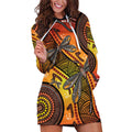 Australian Dragonfly Indigenous Art Hoodie Dress