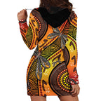 Australian Dragonfly Indigenous Art Hoodie Dress