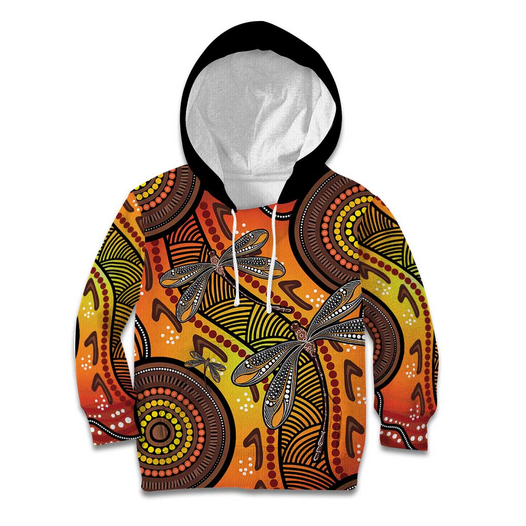 Australian Dragonfly Indigenous Art Kid Hoodie