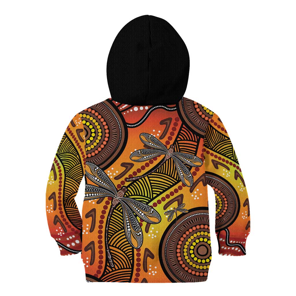 Australian Dragonfly Indigenous Art Kid Hoodie