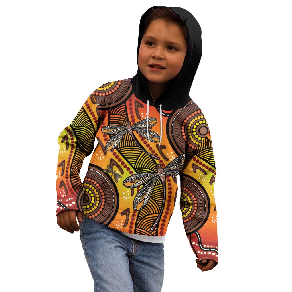 Australian Dragonfly Indigenous Art Kid Hoodie