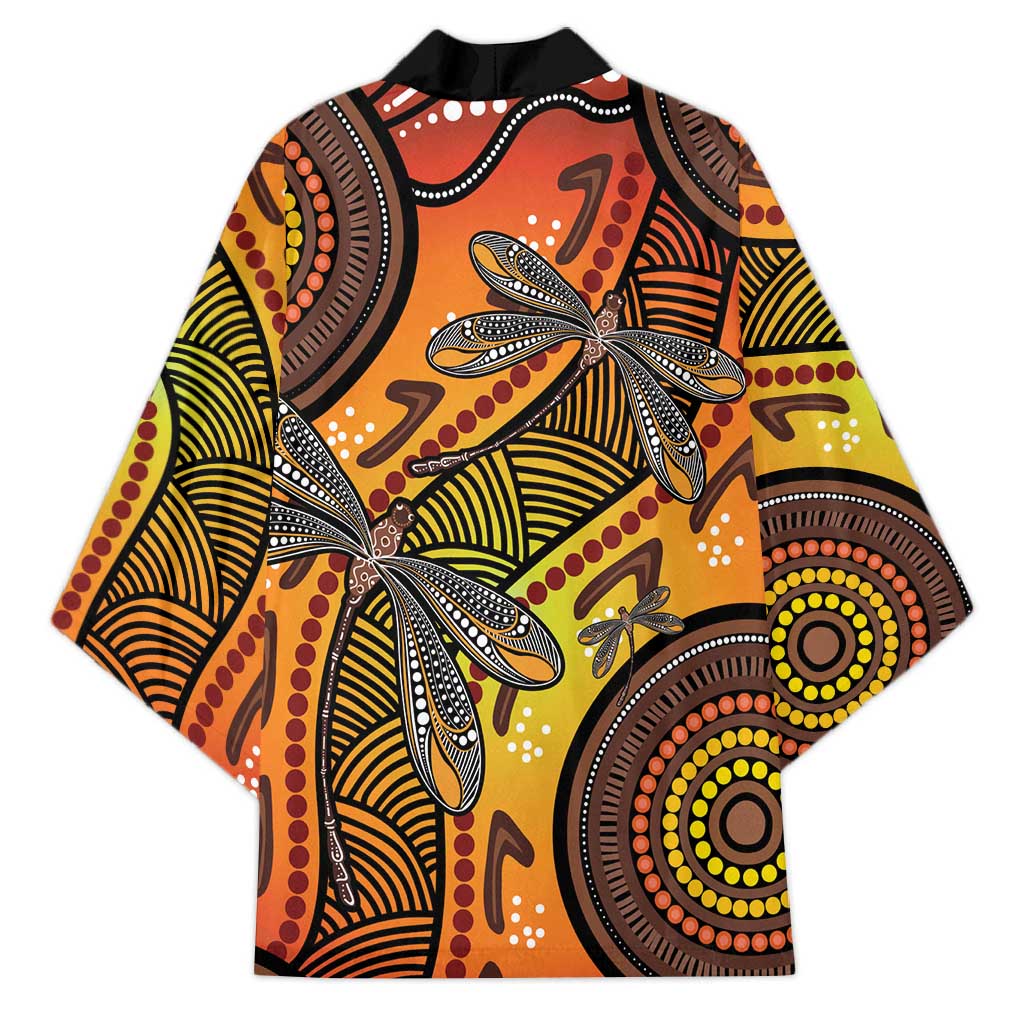 Australian Dragonfly Indigenous Art Kimono