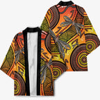 Australian Dragonfly Indigenous Art Kimono