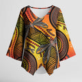 Australian Dragonfly Indigenous Art Kimono Sleeve Blouse