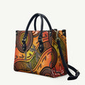 Australian Dragonfly Indigenous Art Leather Bag