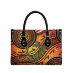Australian Dragonfly Indigenous Art Leather Bag