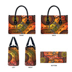 Australian Dragonfly Indigenous Art Leather Bag