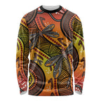 Australian Dragonfly Indigenous Art Long Sleeve Shirt