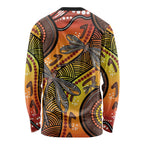 Australian Dragonfly Indigenous Art Long Sleeve Shirt