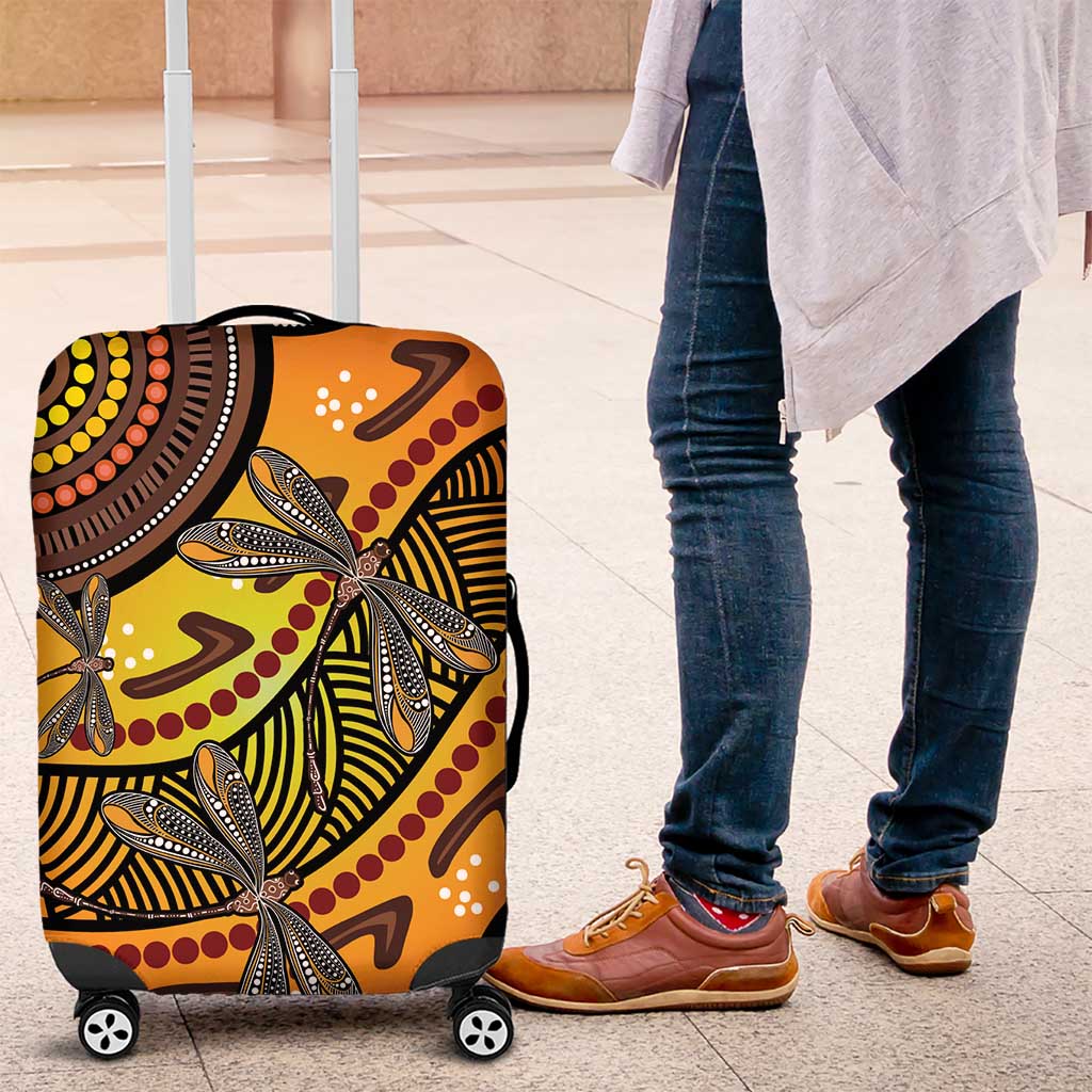 Australian Dragonfly Indigenous Art Luggage Cover