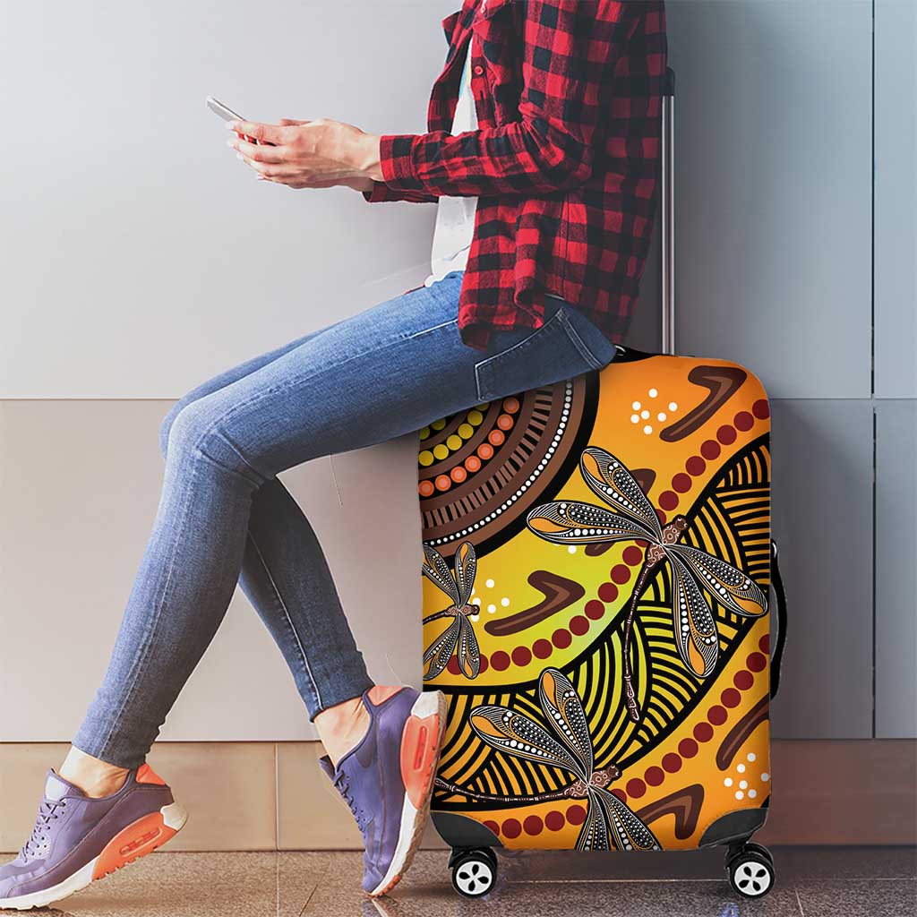 Australian Dragonfly Indigenous Art Luggage Cover