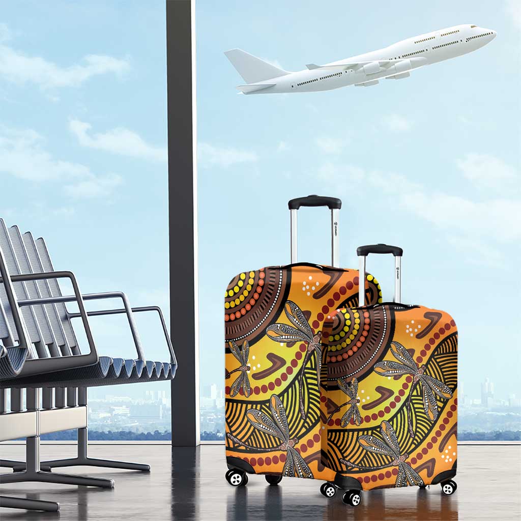 Australian Dragonfly Indigenous Art Luggage Cover