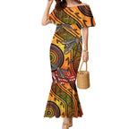 Australian Dragonfly Indigenous Art Mermaid Dress