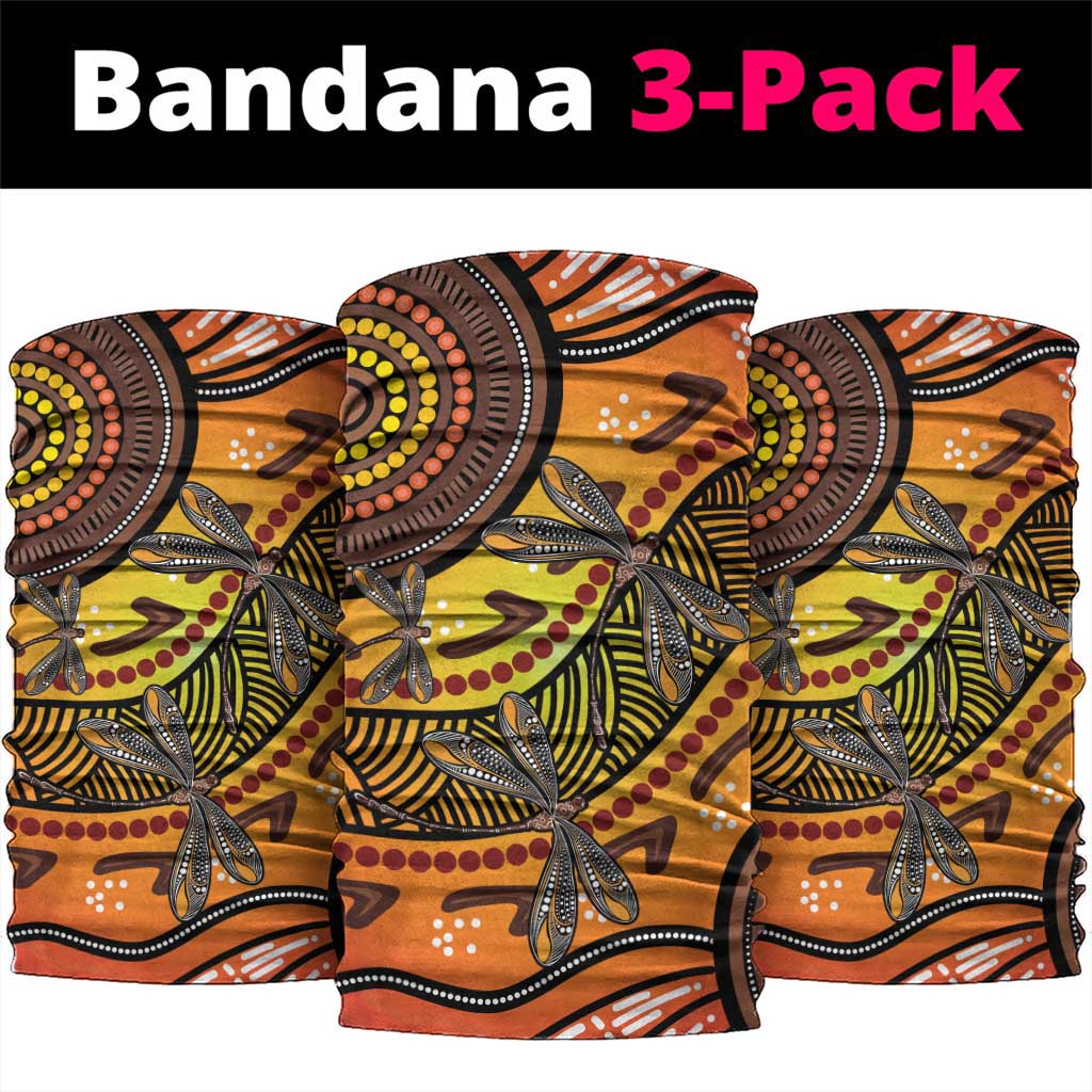 Australian Dragonfly Indigenous Art Neck Gaiter