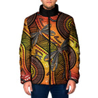 Australian Dragonfly Indigenous Art Padded Jacket