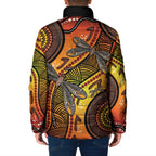 Australian Dragonfly Indigenous Art Padded Jacket