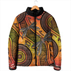Australian Dragonfly Indigenous Art Padded Jacket