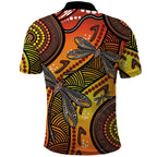 Australian Dragonfly Indigenous Art Polo Shirt